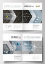 Business templates for brochure, magazine, flyer. Cover design template, flat layout in A4 size. Abstract 3D