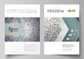 Business templates for brochure, magazine, flyer, report. Cover design template, abstract vector layout in A4 size Royalty Free Stock Photo