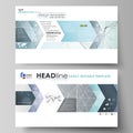 Business templates in HD format for presentation slides. Abstract vector layouts in flat design. Chemistry pattern Royalty Free Stock Photo