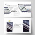 Business templates in HD format for presentation slides. Easy editable layouts in flat style, vector illustration Royalty Free Stock Photo