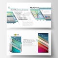 Business templates in HD format for presentation slides. Easy editable layouts in flat style, vector illustration Royalty Free Stock Photo