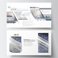 Business templates in HD size for presentation slides. Easy editable abstract layouts in flat design. DNA molecule Royalty Free Stock Photo