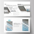 Business templates in HD size for presentation slides. Easy editable flat layouts. Scientific medical research Royalty Free Stock Photo