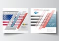 Business templates for square design brochure, magazine, flyer, booklet or annual report.