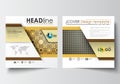 Business templates for square design brochure, magazine, flyer, booklet or annual report. Leaflet cover, flat layout Royalty Free Stock Photo