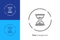 Sand glass watches lineart vector icon Royalty Free Stock Photo