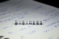 Business Text on Management Notebook Royalty Free Stock Photo
