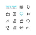 Business - Thick Single Line Icons Set