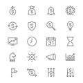 Business thin icons