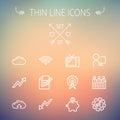 Business thin line icon Royalty Free Stock Photo