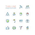 Business - Thin Single Line Icons Set
