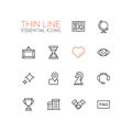 Business - Thin Single Line Icons Set