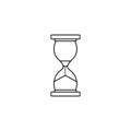 Business time management and deadline line icon