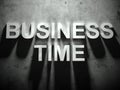 Business time text with shadow, business word Royalty Free Stock Photo