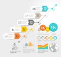 Business timeline elements template. Vector illustrations. Can b Royalty Free Stock Photo