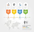 Business timeline elements template. Royalty Free Stock Photo