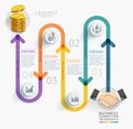 Business timeline infographic template. Royalty Free Stock Photo