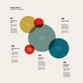 Business timeline infographics vector template. Project presentation with progress steps. Minimal design.