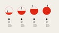 Business timeline infographics vector template. Project presentation with progress steps. Minimal design.