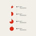 Business timeline infographics vector template. Project presentation with progress steps. Minimal design.