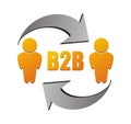 Business to business, B2B illustration