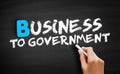 Business To Government text on blackboard Royalty Free Stock Photo