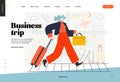 Business topics - business trip, web template