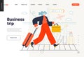 Business topics - business trip, web template