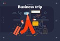 Business topics - business trip, web template