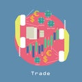 Business Trade around the world Economic concept w