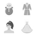 Business, trade, atelier and other web icon in monochrome style.dress, wedding, fashion icons in set collection. Royalty Free Stock Photo
