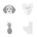 Business, trade, ecology and other web icon in monochrome style. toilet, lid, plumbing, icons in set collection.