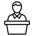 Lecturer Isolated Vector Icon which can easily modify or edit Royalty Free Stock Photo