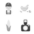 Business, trade, profession and other web icon in monochrome style.pictures, information, apparatus icons in set