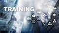 Business training concept. Training Webinar E-learning. Royalty Free Stock Photo