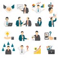 .Business Training  Consulting Service Icons Set Royalty Free Stock Photo