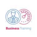 Business training, administration or project management, career strategy, leadership concept, coaching or consulting