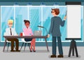 Business Training Flat Vector Color Illustration