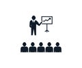 Business training icon vector logo design template Royalty Free Stock Photo