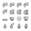 Business Training Icons people Vector illustration Royalty Free Stock Photo