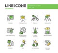 Business Training - line design icons set Royalty Free Stock Photo