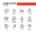 Business Training - line design icons set Royalty Free Stock Photo