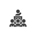 Business training speaker vector icon