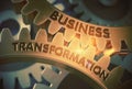 Business Transformation on Golden Gears. 3D Illustration. Royalty Free Stock Photo