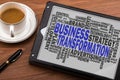 Business transformation word cloud Royalty Free Stock Photo