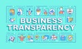 Business transparency word concepts green banner