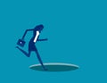 Business trap. Danger concept. Flat business cartoon design Royalty Free Stock Photo