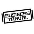 BUSINESS TRAVAL stamp on white