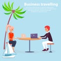 Business Travaling Poster Vector Illustration
