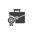 Business travel with briefcase icon vector Royalty Free Stock Photo